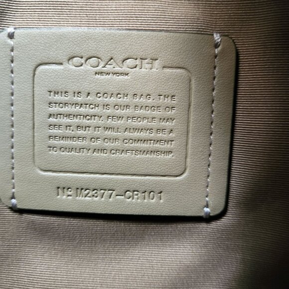 Coach Smith Tote with Checkerboard Print - Off-white & Black - EUC - Picture 10 of 13